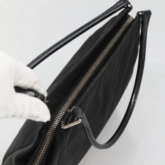 PRADA Tote Bag Nylon Black Silver Auth hk2904 - Picture 7 of 16